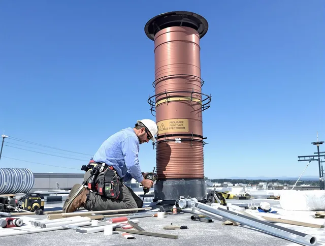 Installed chimney liner by Southington Chimney Sweep in Southington, CT
