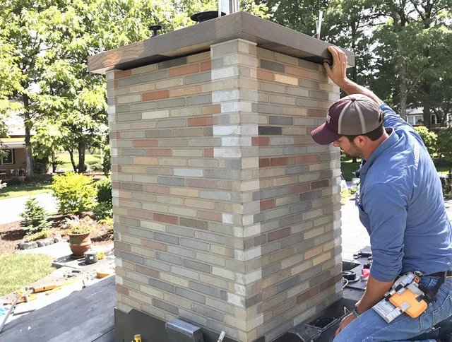Southington Chimney Sweep completing a modern chimney remodel in Southington, CT
