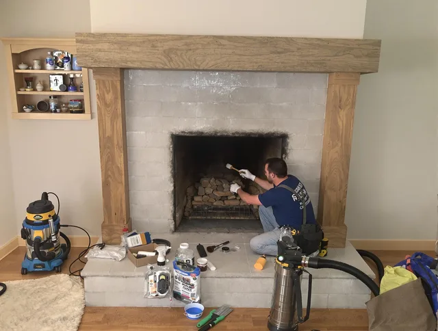 Detailed creosote removal process by Southington Chimney Sweep in Southington, CT