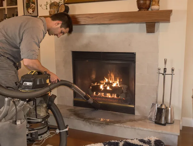 Routine fireplace upkeep by Southington Chimney Sweep in Southington, CT