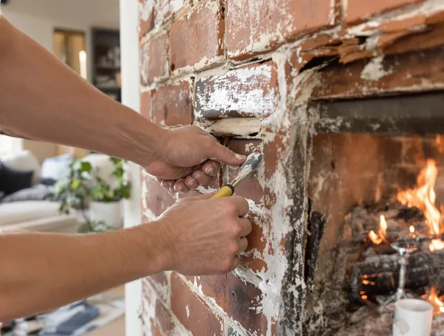 Routine fireplace repair by Southington Chimney Sweep in Southington, CT